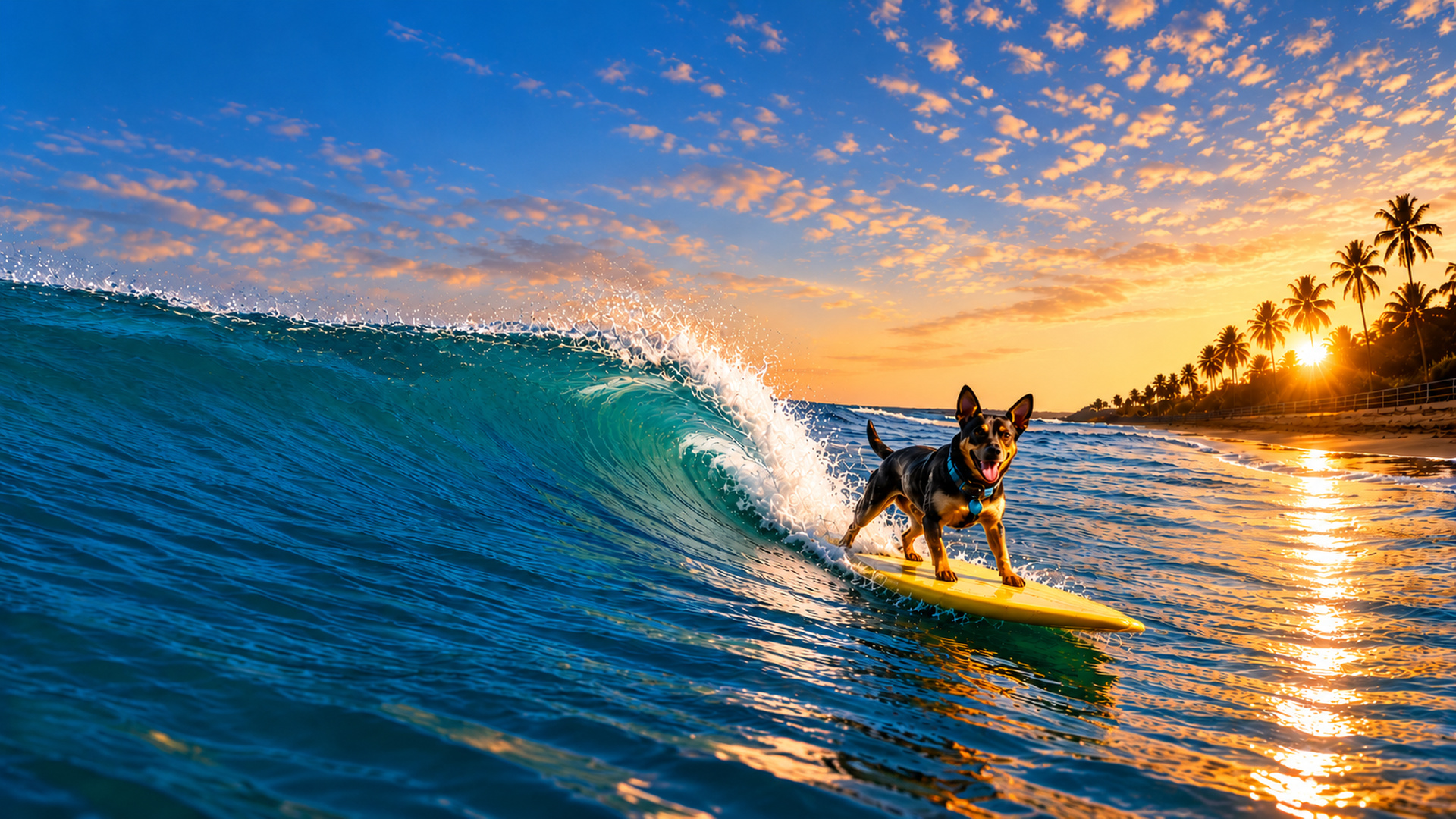 Surfing dog riding the interest rate wave